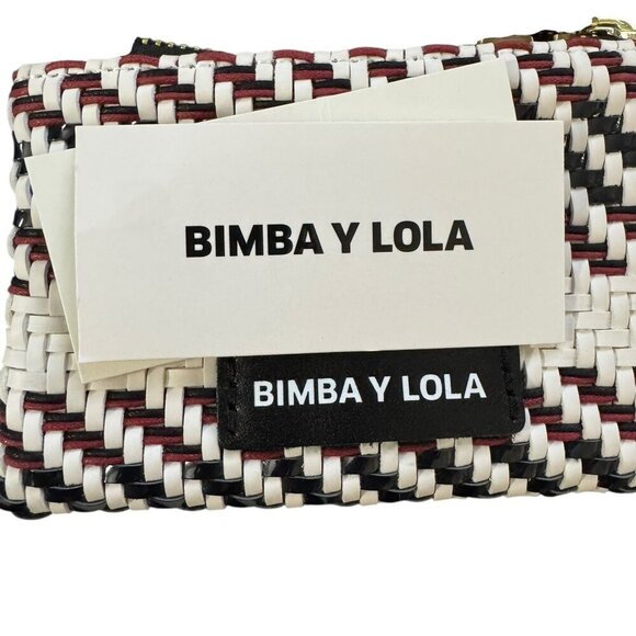 BIMBA Y LOLA woven mini wallet card purse New with tags dust bag - Picture 5 of 6